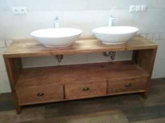 drewniana szafka do łazienki na wymiar poznań