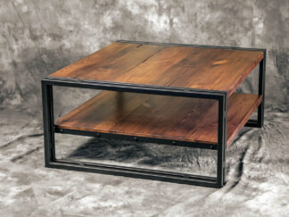 loftowy stolik kawowy z półką, stolik z półką na zamówienie, producent, poznań