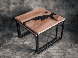 stoliki kawowe drewniane, zestaw stolików kawowych na wymiar, Poznań, stolik z orzecha włoskiego,