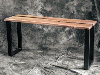 wąski stół do jadalni z żywicą epoksydową, stół kuchenny, stół do salonu,