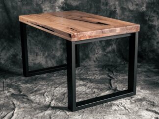 stół dębowy z żywicą epoksydową, na metalowych nogach, producent, poznań