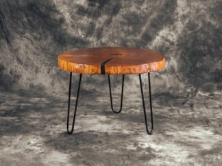 stolik kawowy z plastra dębu, Poznań, okrągły stolik kawowy dębowy,