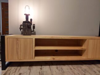 loftowa, industriana, szafka RTV na wymiar, zamówienie, poznań, szafka do salonu,