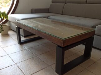 stolik do salonu, nowoczesny, drewniany, metalowy, z szybą, ze szkłem, poznań