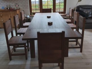 stół dębowy z dostawkami rozkładany, do jadalni, do salonu, na wymiar, meble dębowe do salonu,