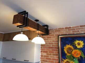 lampa z drewnianej belki, sufitowa, drewniana, na zamówienie, poznań