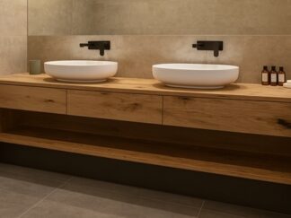 szafka łazienkowa drewniana wisząca