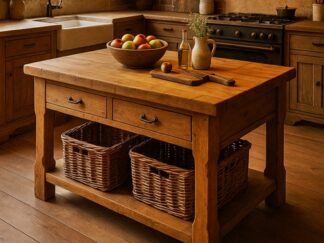 wyspa kuchenna drewniana klasyczna