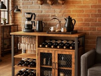 szafka na alkohol, barek na alkohol, barek do salonu, barek loftowy, witryna na alkohol, POznań