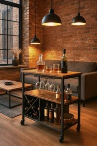 barek na alkohol, meble loftowe, barek do salonu, barek loftowy, Poznań