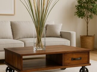 nietypowy stolik kawowy, Stolik kawowy z szufladą, stolik do salonu, stolik na kółkach, elegancki stolik kawowy do salonu, Poznań