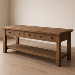 drewniana wyspa kuchenna 10 szuflad, Poznań