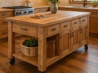 drewniana wyspa kuchenna, Poznań