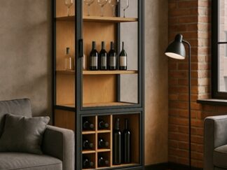 witryna na alkohol, stolik w stylu loft