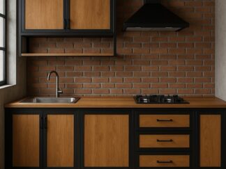 szafki kuchenne loftowe, meble kuchenne metalowe, meble kuchenne drewniane, Poznań,