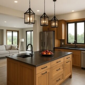 wyspa kuchenna drewniana, wyspa kuchenna luksusowa, nowoczesna wyspa do kuchni, producent, Poznań,