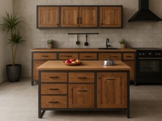 szafki kuchenne loftowe, meble do kuchni, wyspa kuchenna, producent mebli, Poznań