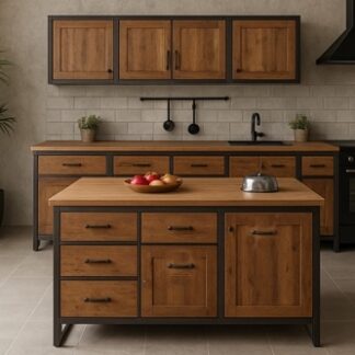 szafki kuchenne loftowe, meble do kuchni, wyspa kuchenna, producent mebli, Poznań