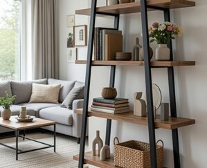 regał do salonu, na ozdoby, pamiątki, dekoracje, kwiaty,