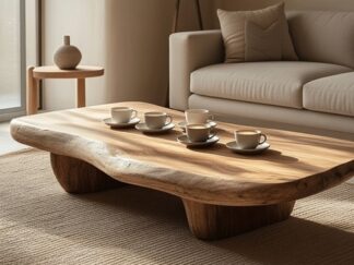 ekskluzywny stolik kawowy nieregularny drewniany na wymiar