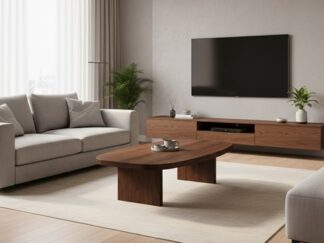 owalny stolik kawowy debowy