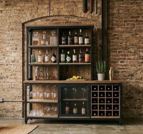 barek na alkohol w stylu loft